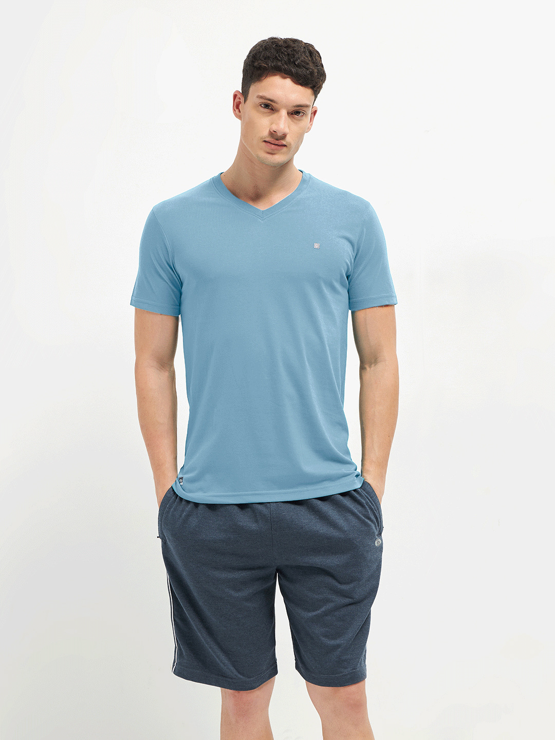 Lotto T-Shirts V Neck Light Blue