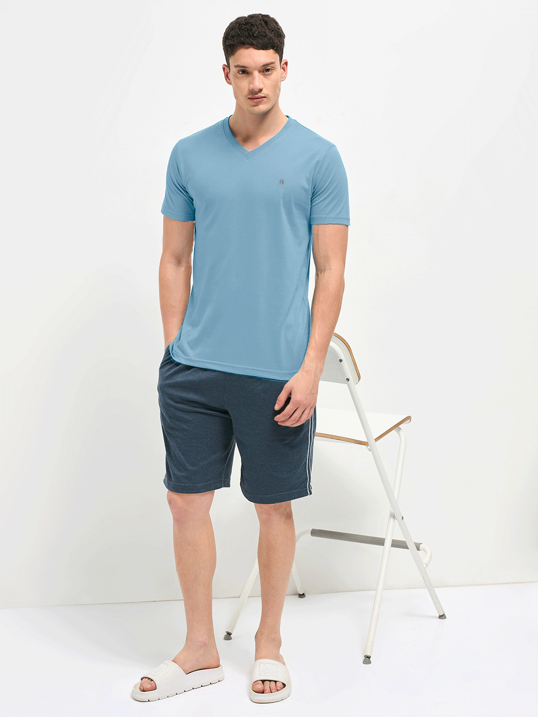 Lotto T-Shirts V Neck Light Blue