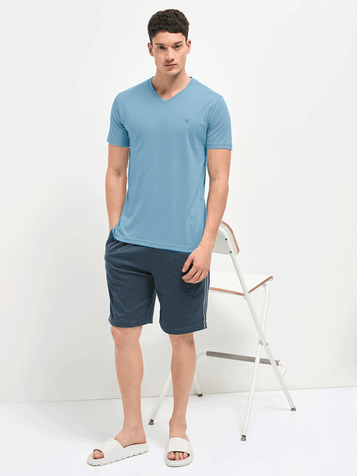LOTTO T-SHIRT V NECK LIGHT BLUE