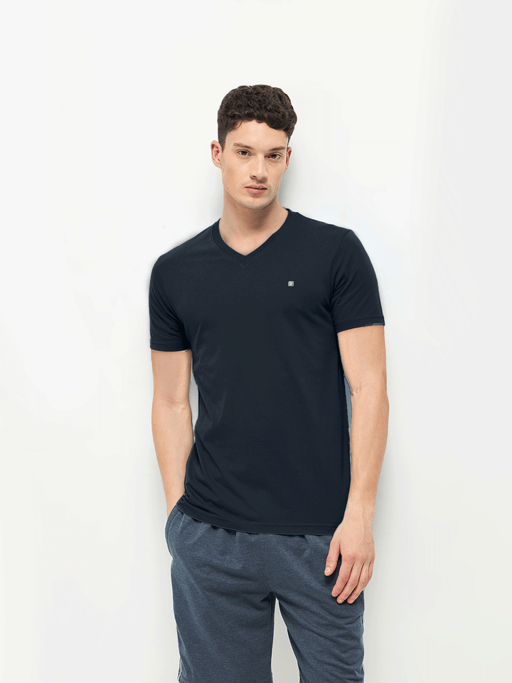 Lotto T-Shirts V Neck Medieval Blue