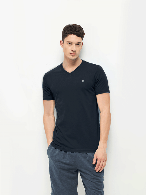 LOTTO T-SHIRT V NECK  MEDIEVAL BLUE