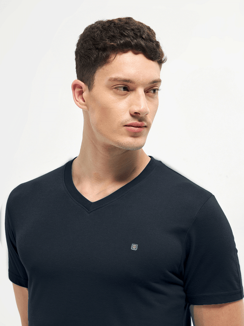 LOTTO T-SHIRT V NECK  MEDIEVAL BLUE