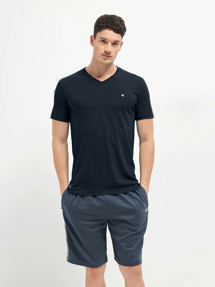 Lotto T-Shirts V Neck Medieval Blue