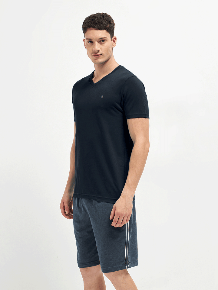 Lotto T-Shirts V Neck Medieval Blue