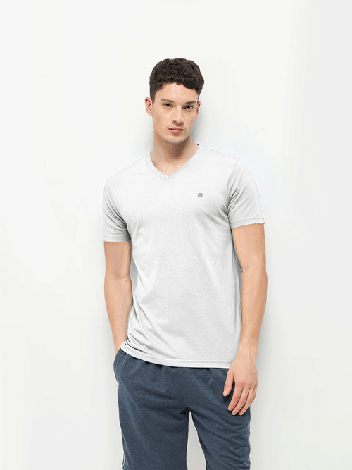 LOTTO T-SHIRT V NECK WHITE