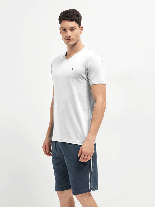 LOTTO T-SHIRT V NECK WHITE