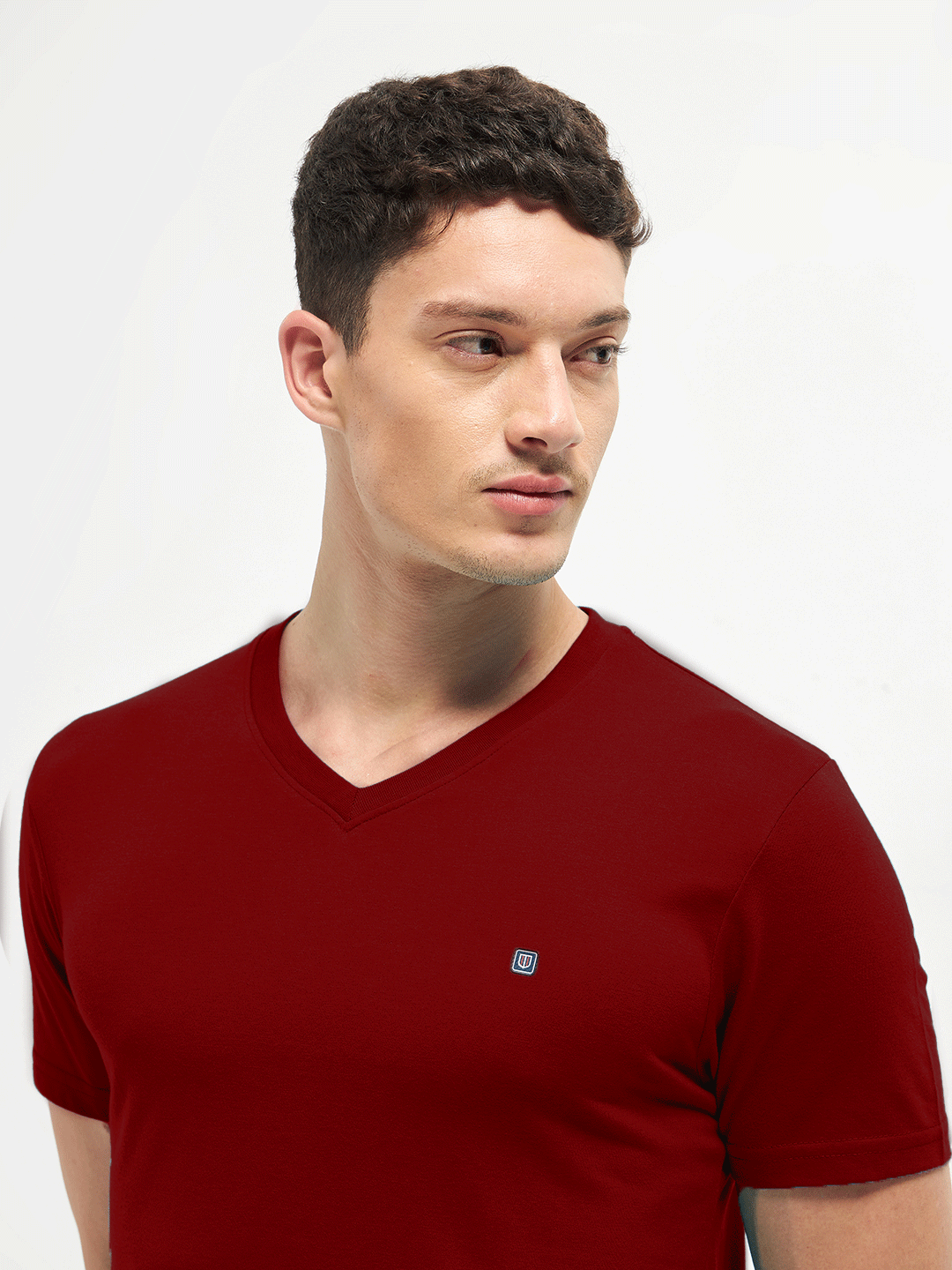 Lotto T-Shirts V Neck Wine Red