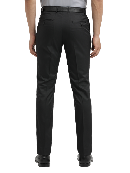 Black Micro Dobby Formal Trousers