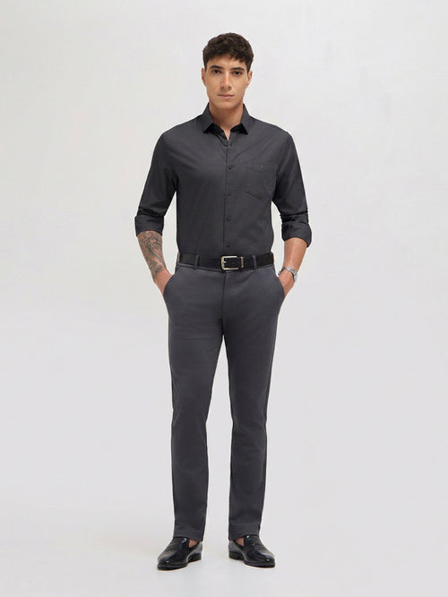 Black Solid Casual Shirt