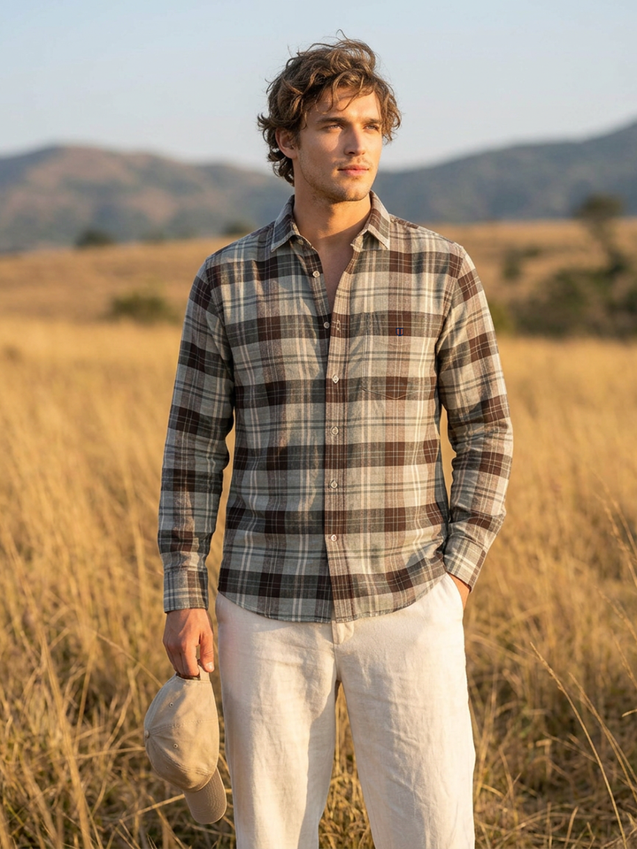 checked casual shirt
