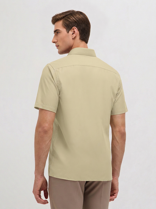 Dusty Olive Solid Formal Shirt