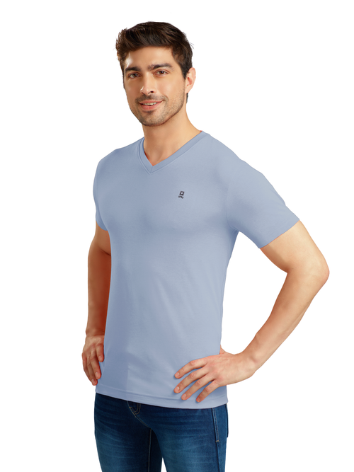 LOTTO T-SHIRT V NECK L.BLUE