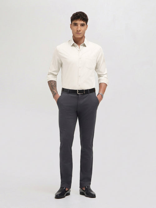 Ivory Solid Casual Shirt