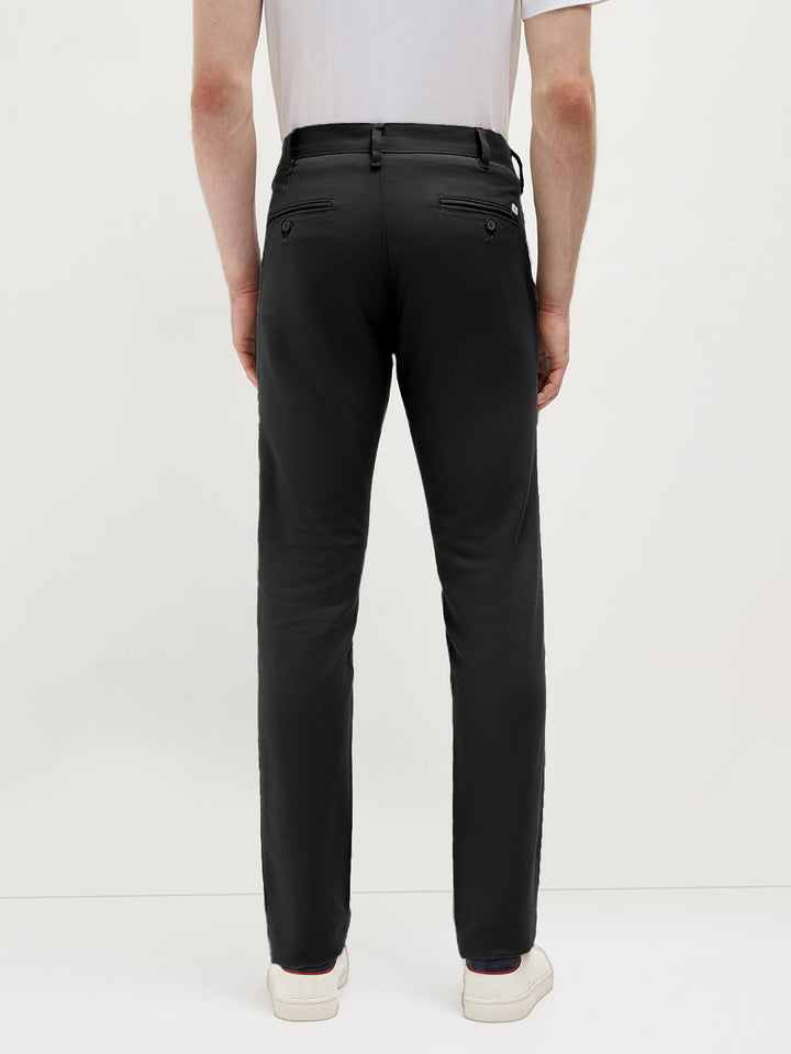 Black Solid Casual Trousers