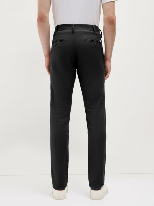 Black Solid Casual Trousers