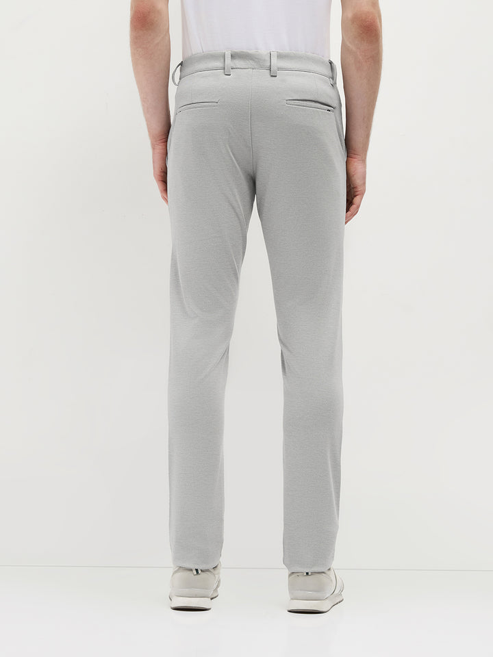 Light Grey Strechable Solid Trouser
