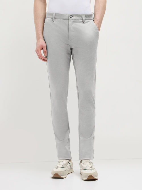 Light Grey Strechable Solid Trouser
