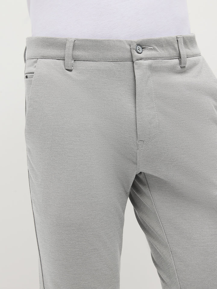 Light Grey Strechable Solid Trouser