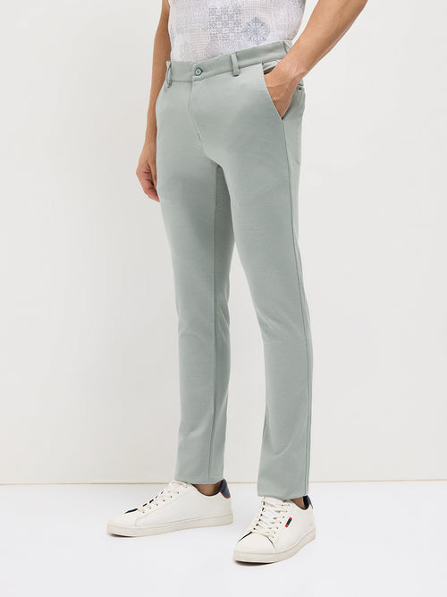 Mint Strechable Solid Trouser