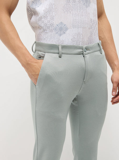 Mint Strechable Solid Trouser
