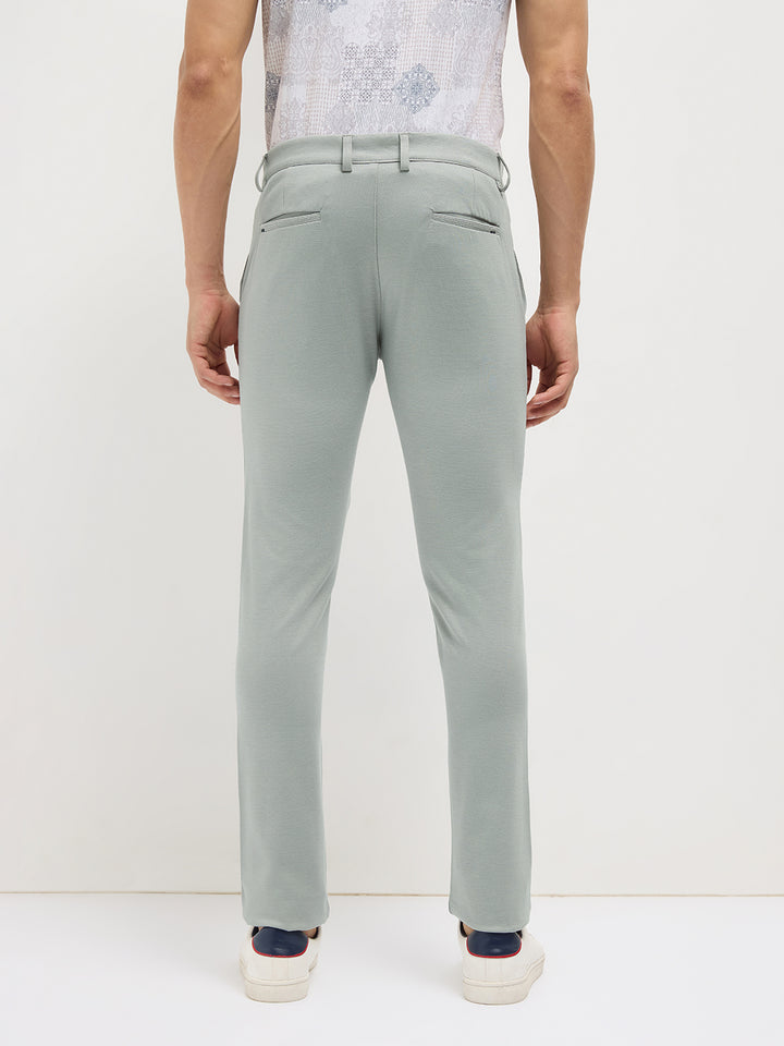 Mint Strechable Solid Trouser
