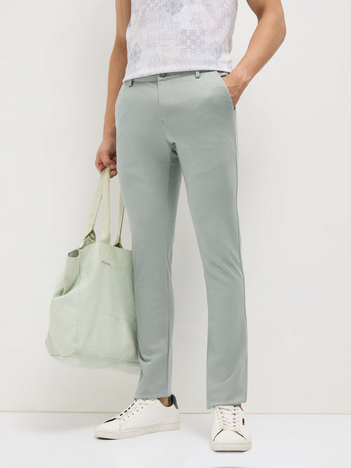 Mint Strechable Solid Trouser