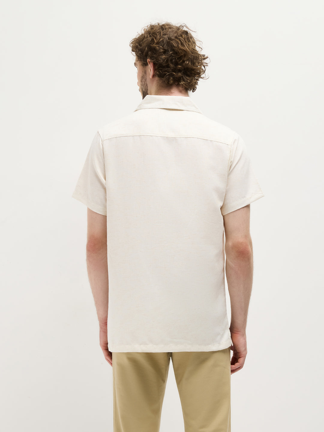 Beige Floral Printed Casual Shirt