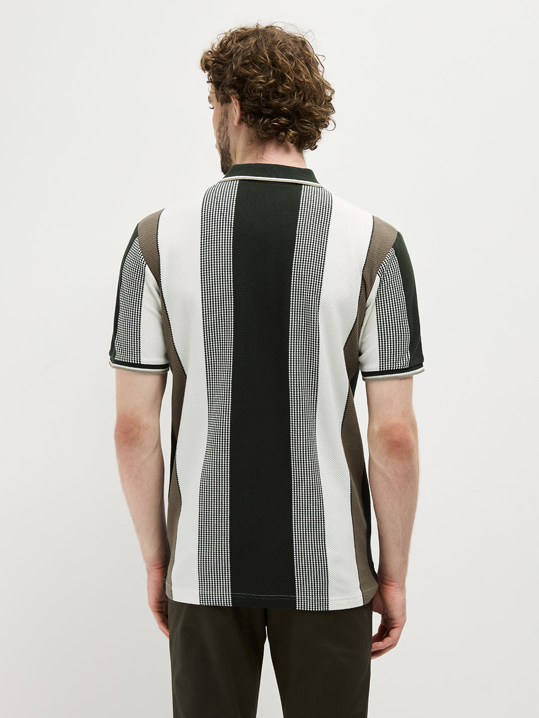 Black Stripes Polo T Shirt