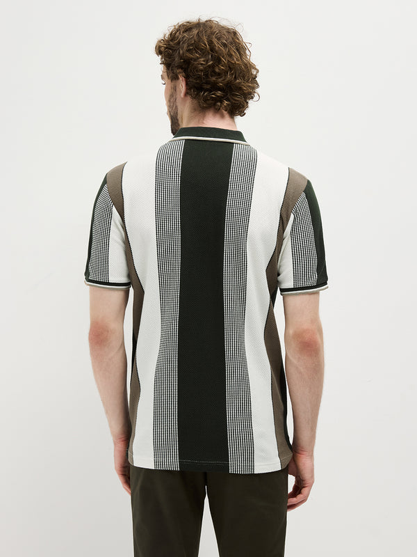 Black Stripes Polo T Shirt