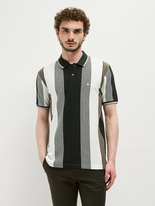 Black Stripes Polo T Shirt