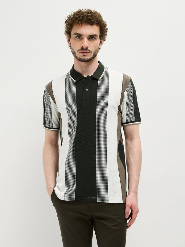 Black Stripes Polo T Shirt
