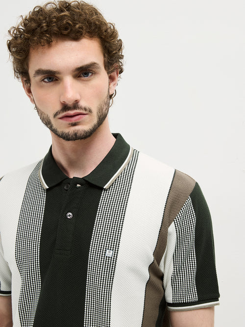 Black Stripes Polo T Shirt