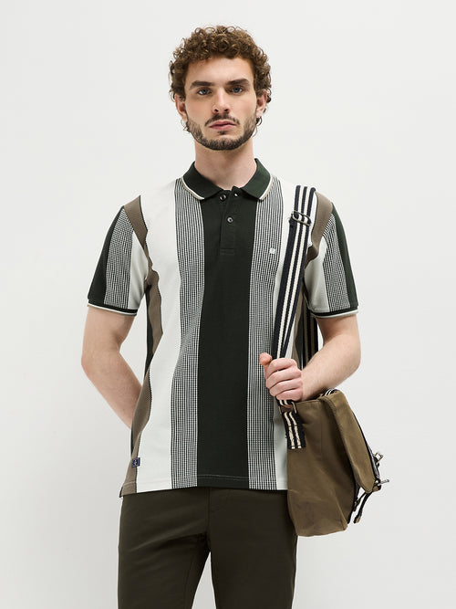 Black Stripes Polo T Shirt