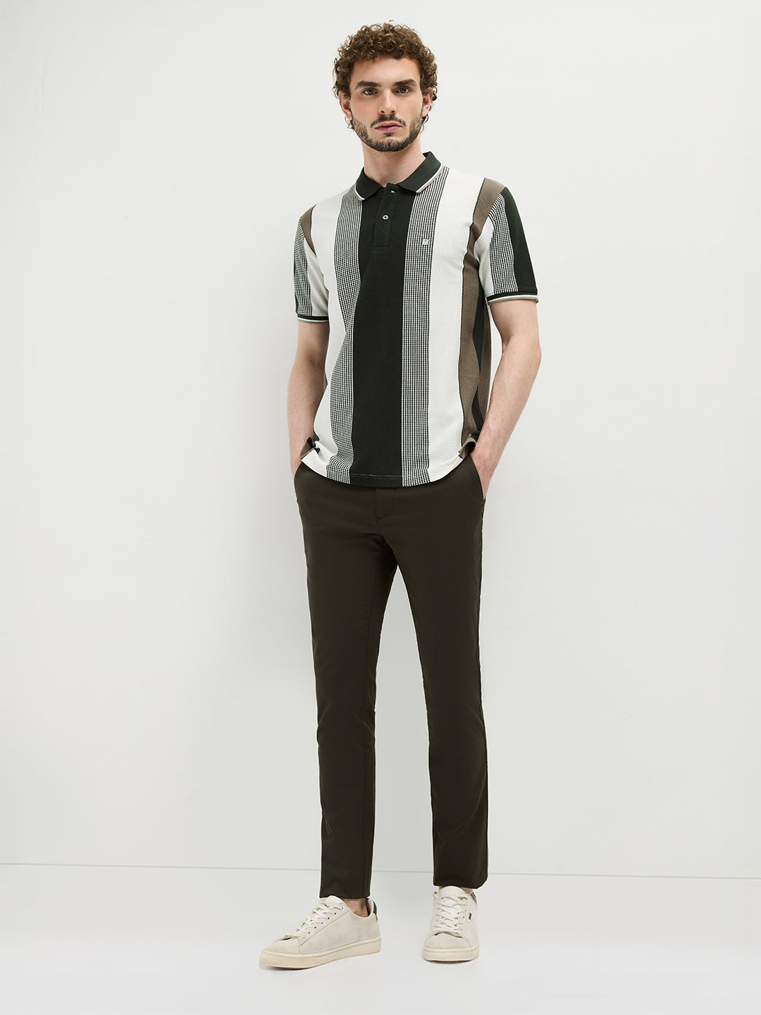 Black Stripes Polo T Shirt
