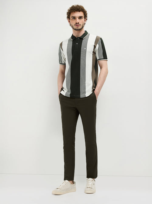 Black Stripes Polo T Shirt