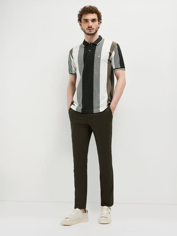 Black Stripes Polo T Shirt