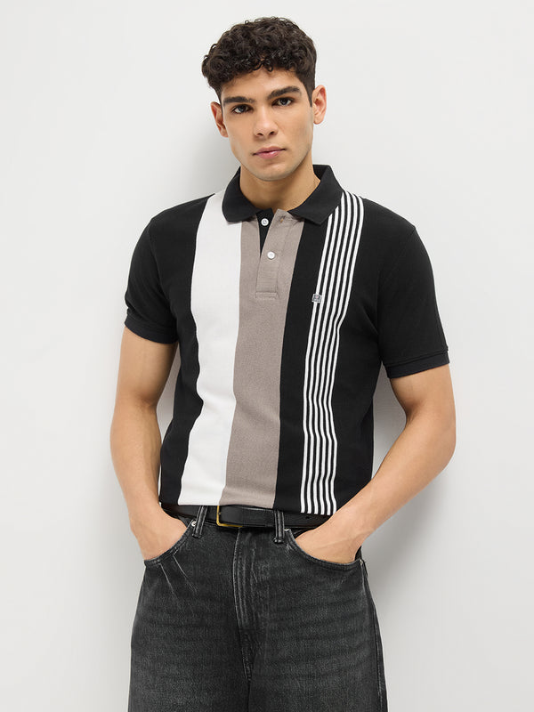 Black Stripes Polo T Shirt