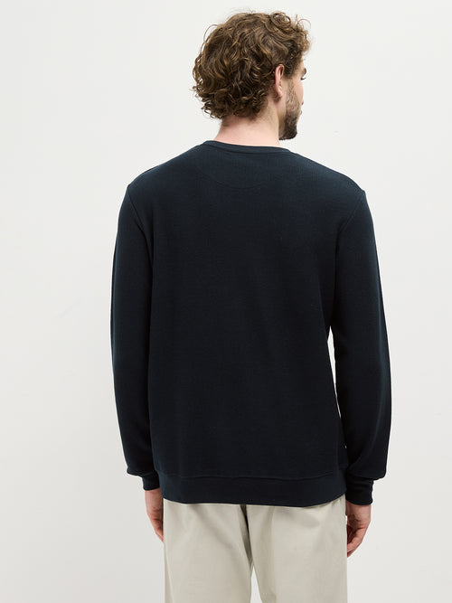 Navy Plain Crew Neck T Shirt