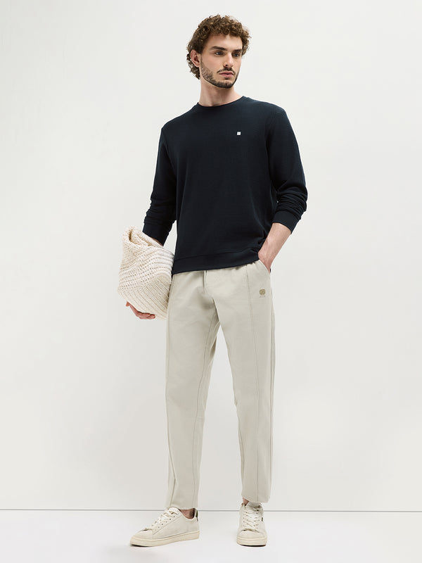 Navy Plain Crew Neck T Shirt