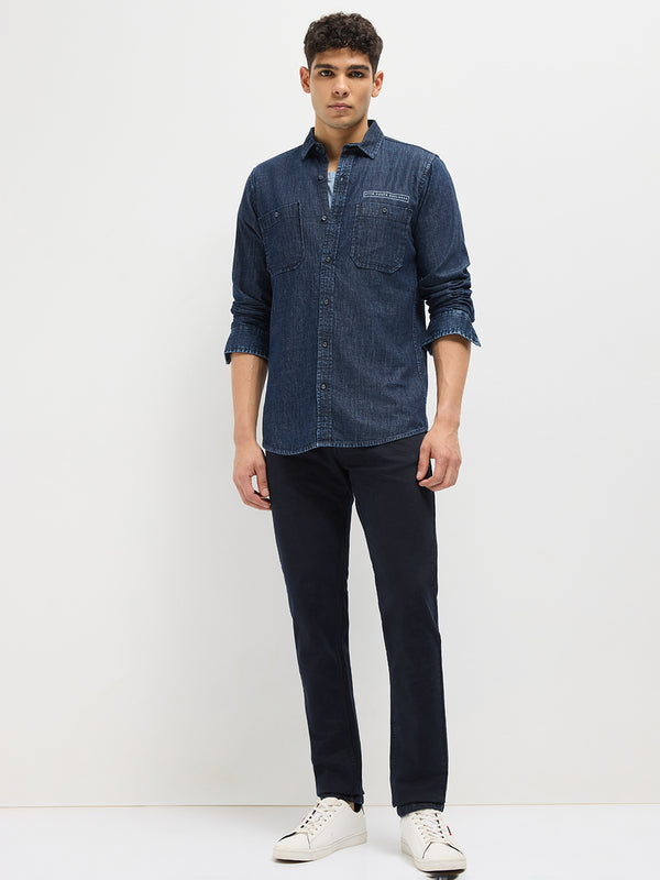 Blue Denim Plain Shirt