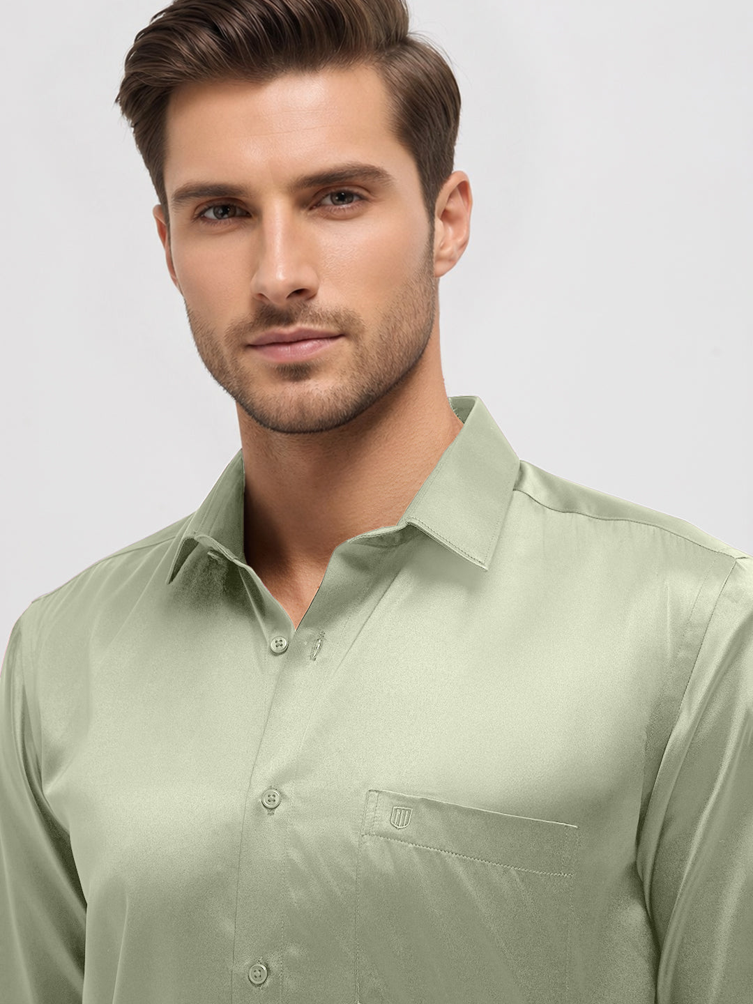 satin formal shirt