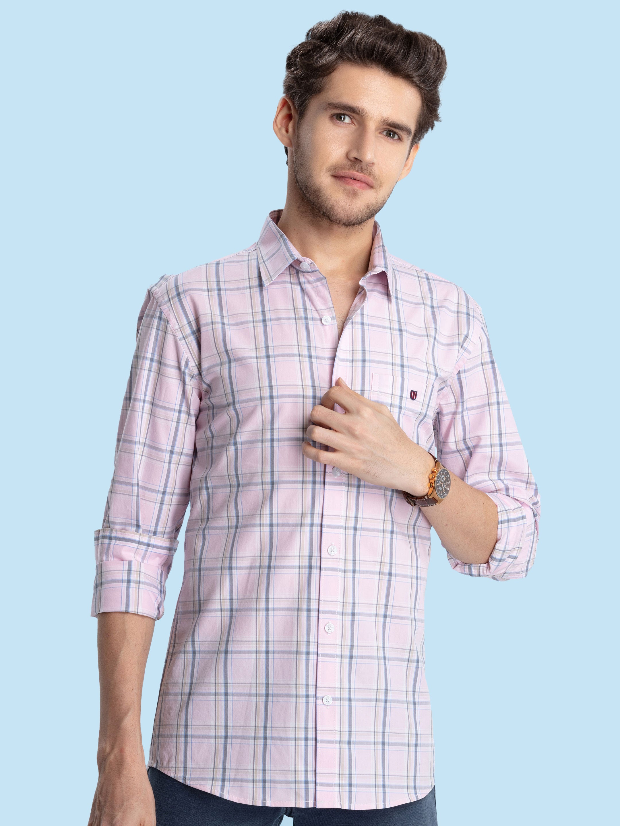 ROLD SKOV 「QUADRO SHIRT PINK CHECK」 Rold Skov - Quadro Shirt Navy Check — Bjork