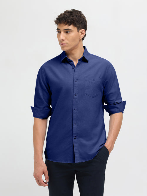 Ink Navy Solid Casual Shirt