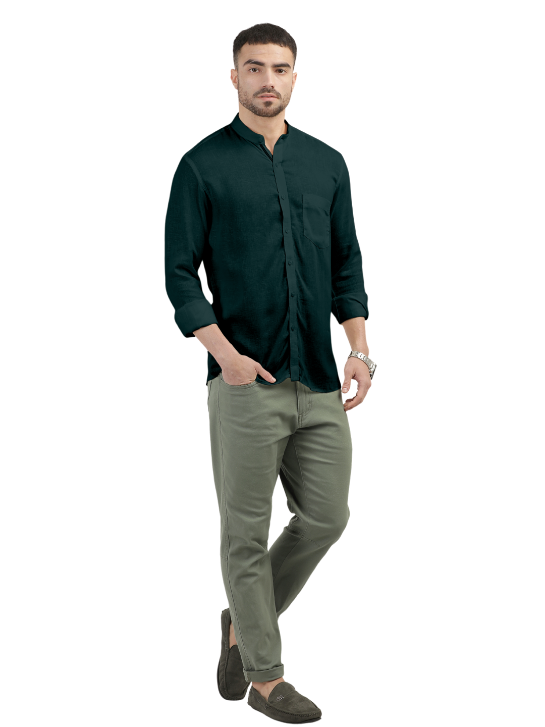 men's solid casual shirt