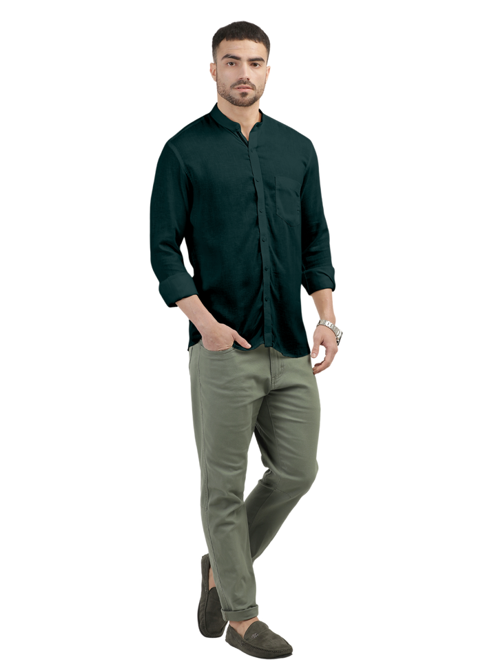 men's solid casual shirt