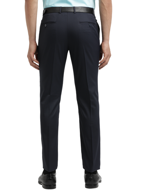 Navy Micro Dobby Formal Trousers