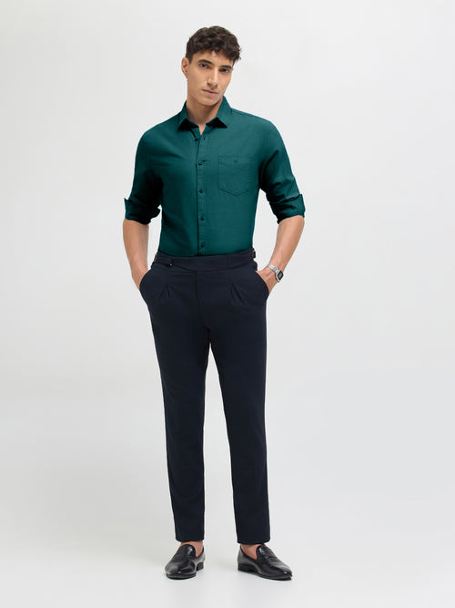 Deep Sage Solid Casual Shirt