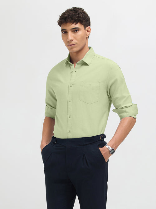 Dusty Olive Solid Casual Shirt