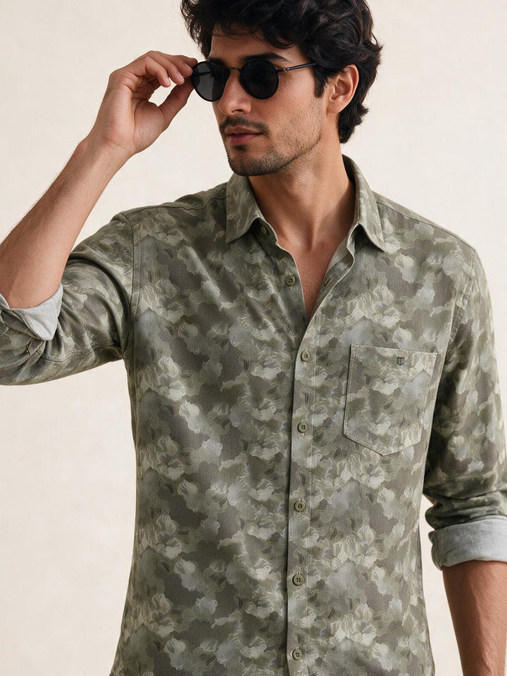 mens printed shirt