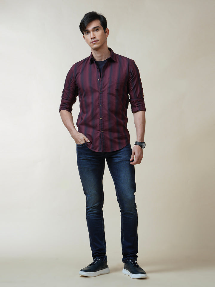 striped casual shirts